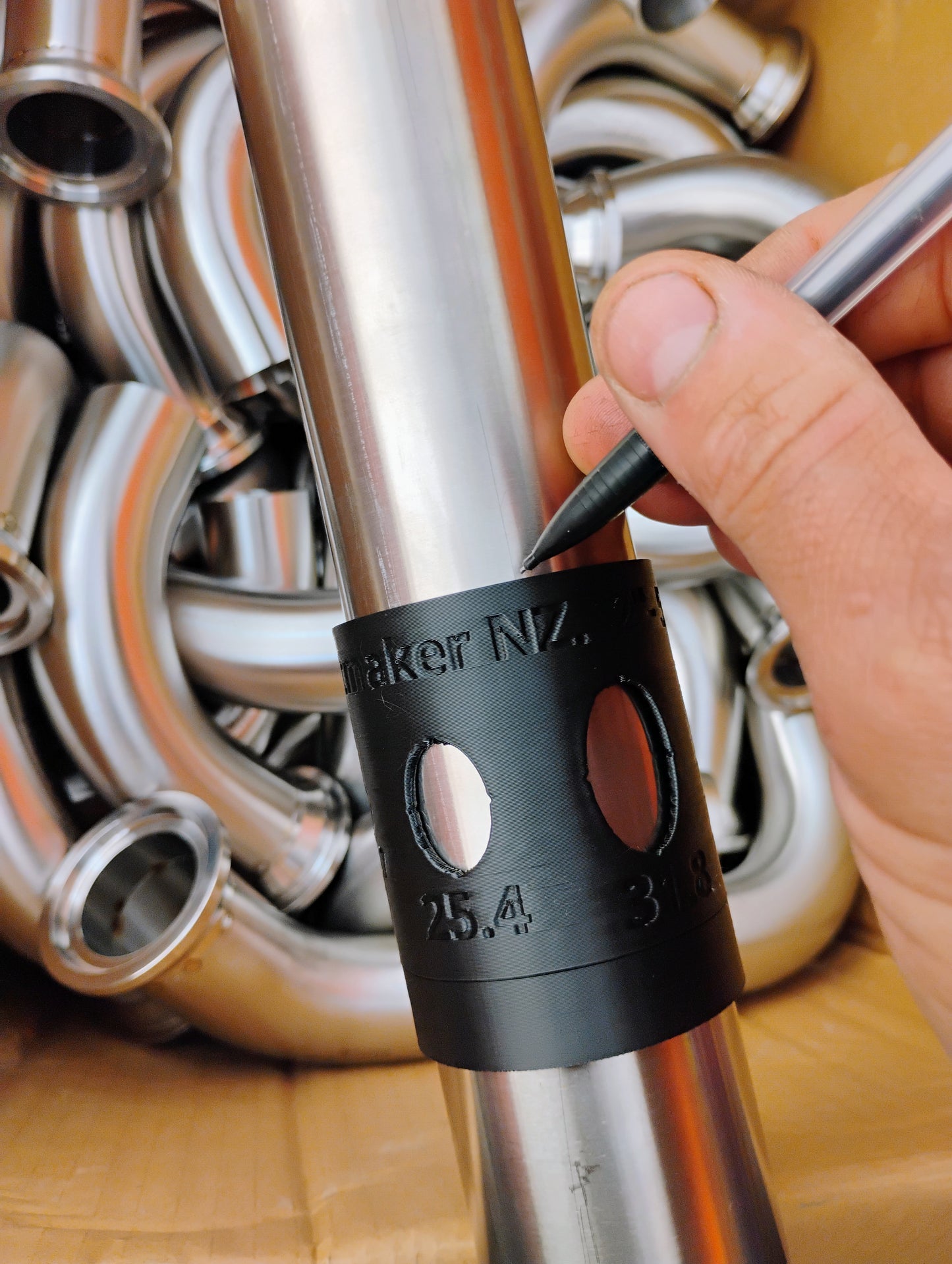 Branch pulling hole jig 1.5, 2 , 3 & 4 "O.D.